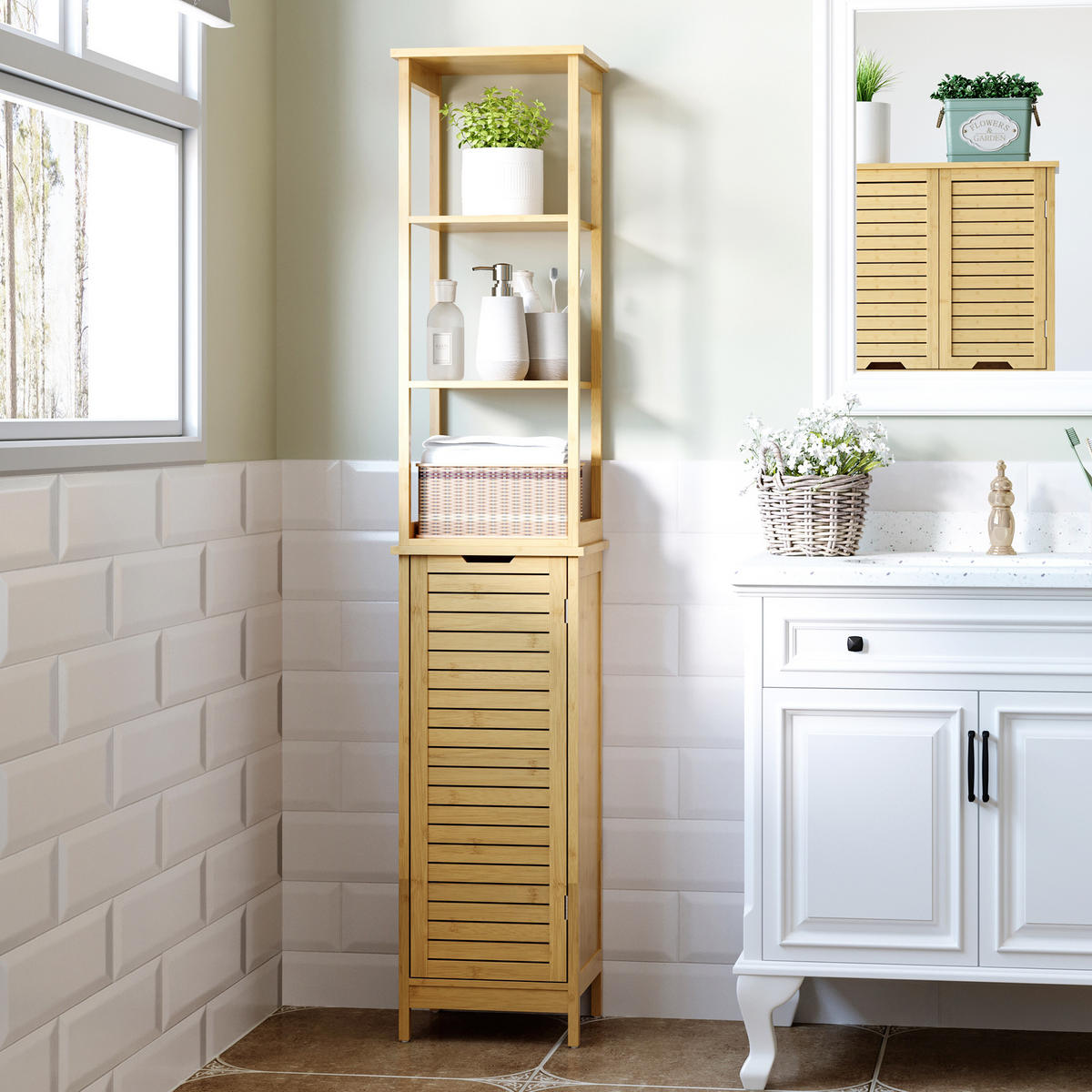 MEHRZWECKSCHRANK Naturfarben 30.0/34.0/173.0 cm - Naturfarben, Holz (34/173/30cm)