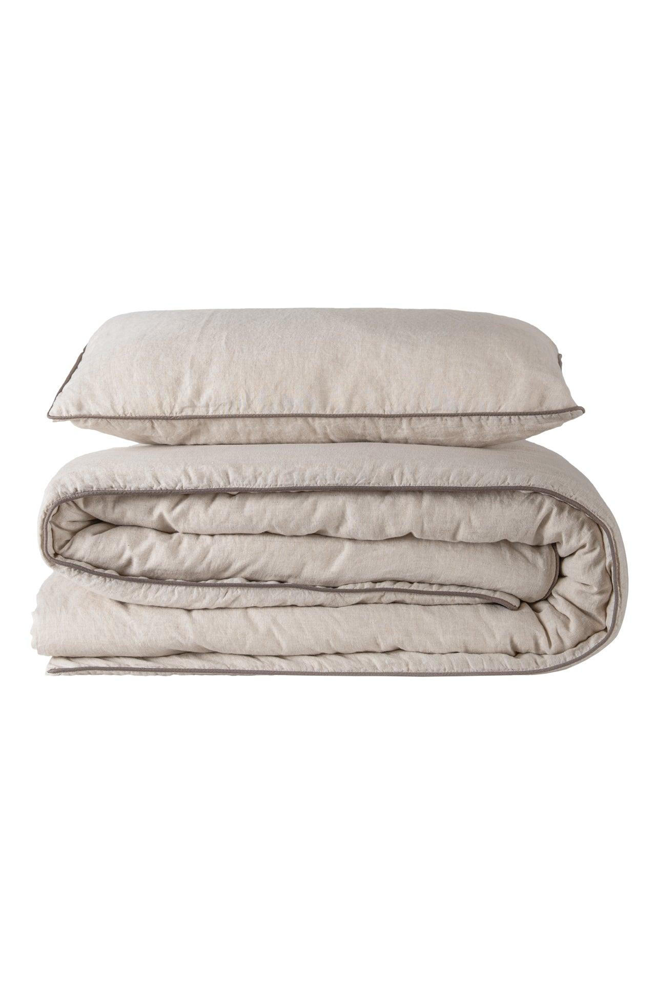 BETTWÄSCHE Milan, Leinen, Beige - Beige, Textil (220/240cm) - SOWL