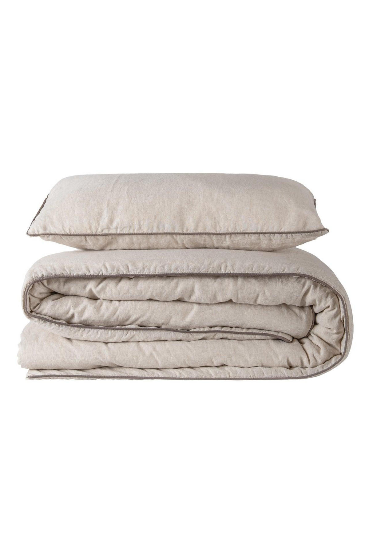 BETTWÄSCHE Milan, Leinen, Beige - Beige, Textil (220/240cm) - SOWL