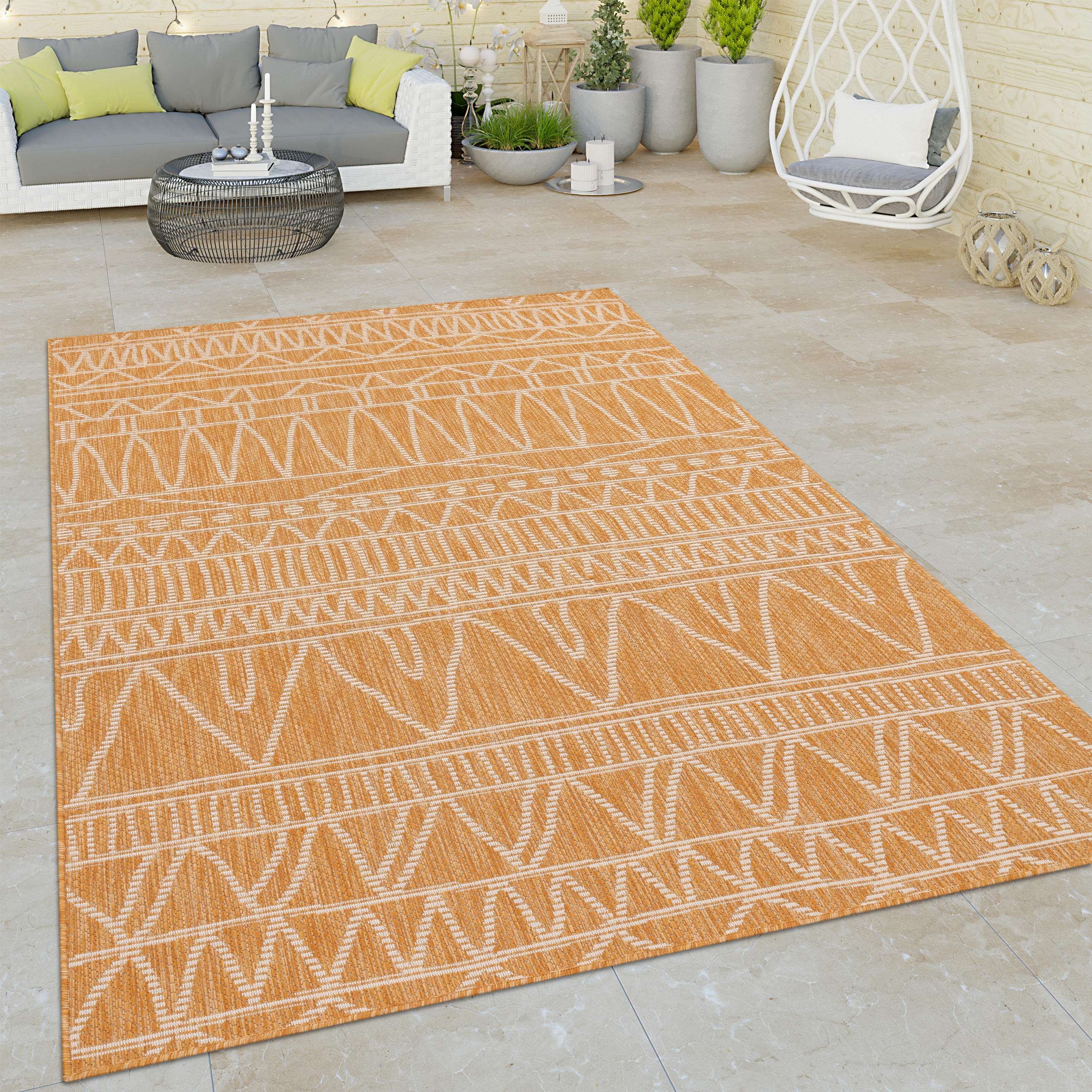 OUTDOORTEPPICH 160/220 cm Illusion 321 - Gelb, Textil (160/220cm) - Paco Home