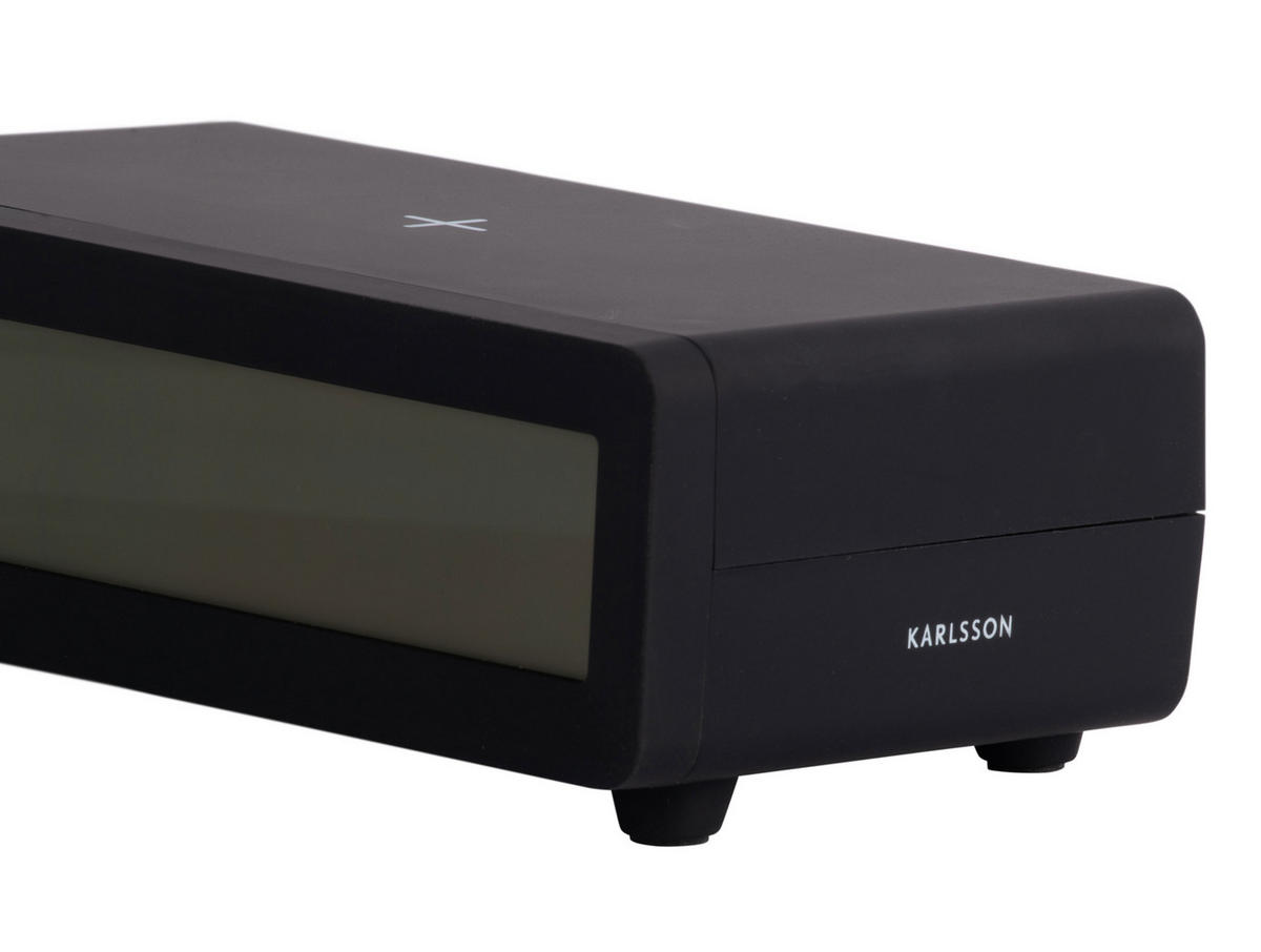 WECKER Berlin LCD with Charger - Schwarz - 8/4,5 cm - Schwarz, Kunststoff (8/4/8cm) - Karlsson