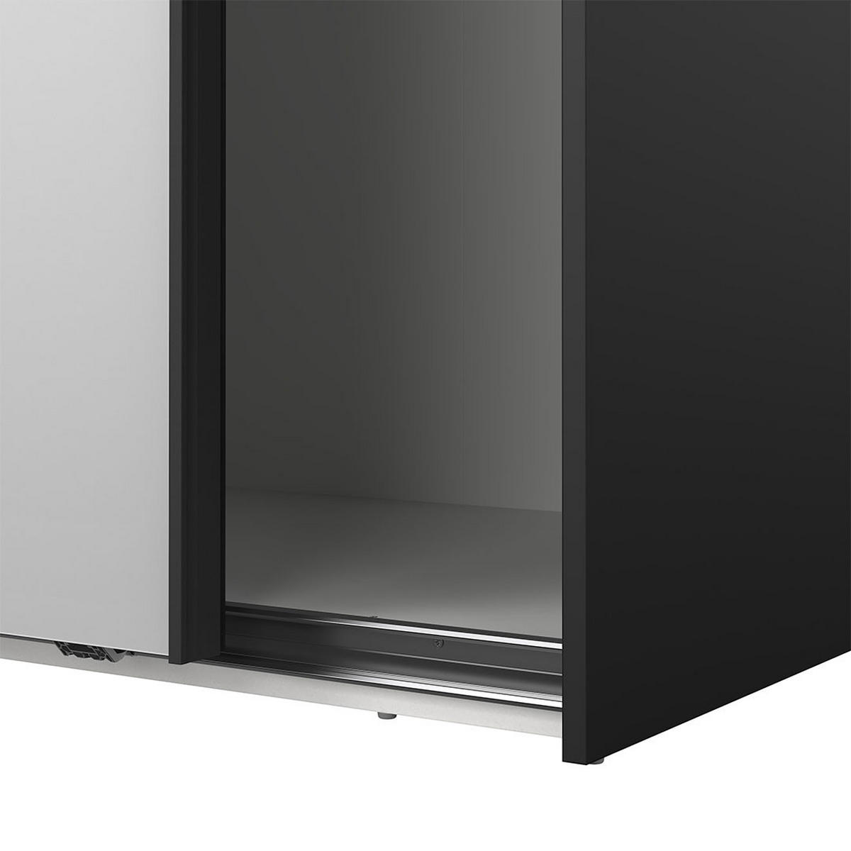 SCHIEBETÜRENSCHRANK, Como, Schwarz, Holzwerkstoff, 179 x 67 x 221 cm - Schwarz, Holzwerkstoff (179/221/67cm) - ebuy24