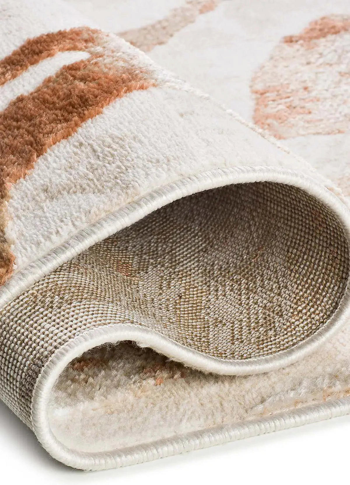 KURZFLORTEPPICH Beige / Kupfer Keops 192/290 cm - Rostfarben/Beige, Naturmaterialien/Textil (192/290cm) - Atticgo