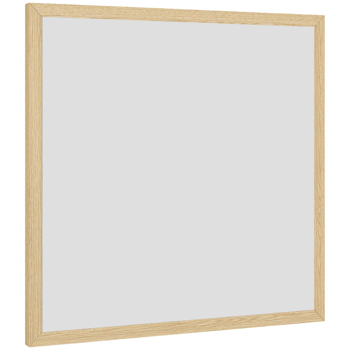 WANDSPIEGEL DE-14338 quadratisch 50x50 cm, mit natürlichem Rahmen Natur - Naturfarben, Glas (50/50/2cm) - ComfortXL