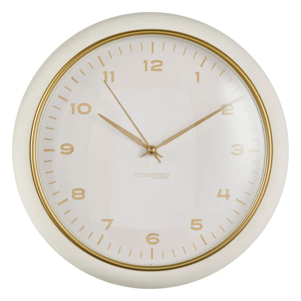 WANDUHR Clarrise Ø 28 cm - Weiß, Kunststoff (5.7/28/28cm) - Atmosphera Createur d´interieur
