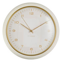 WANDUHR Clarrise Ø 28 cm - Weiß, Kunststoff (5.7/28/28cm) - Atmosphera Createur d´interieur