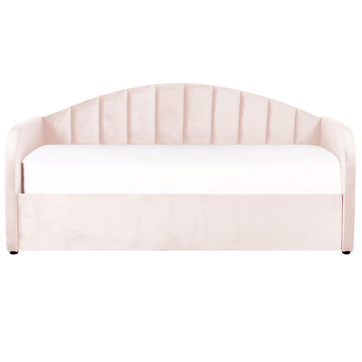 TAGESBETT 90/200cm Pastellrosa Eyburie - Pink, Textil (90/200cm) - Beliani