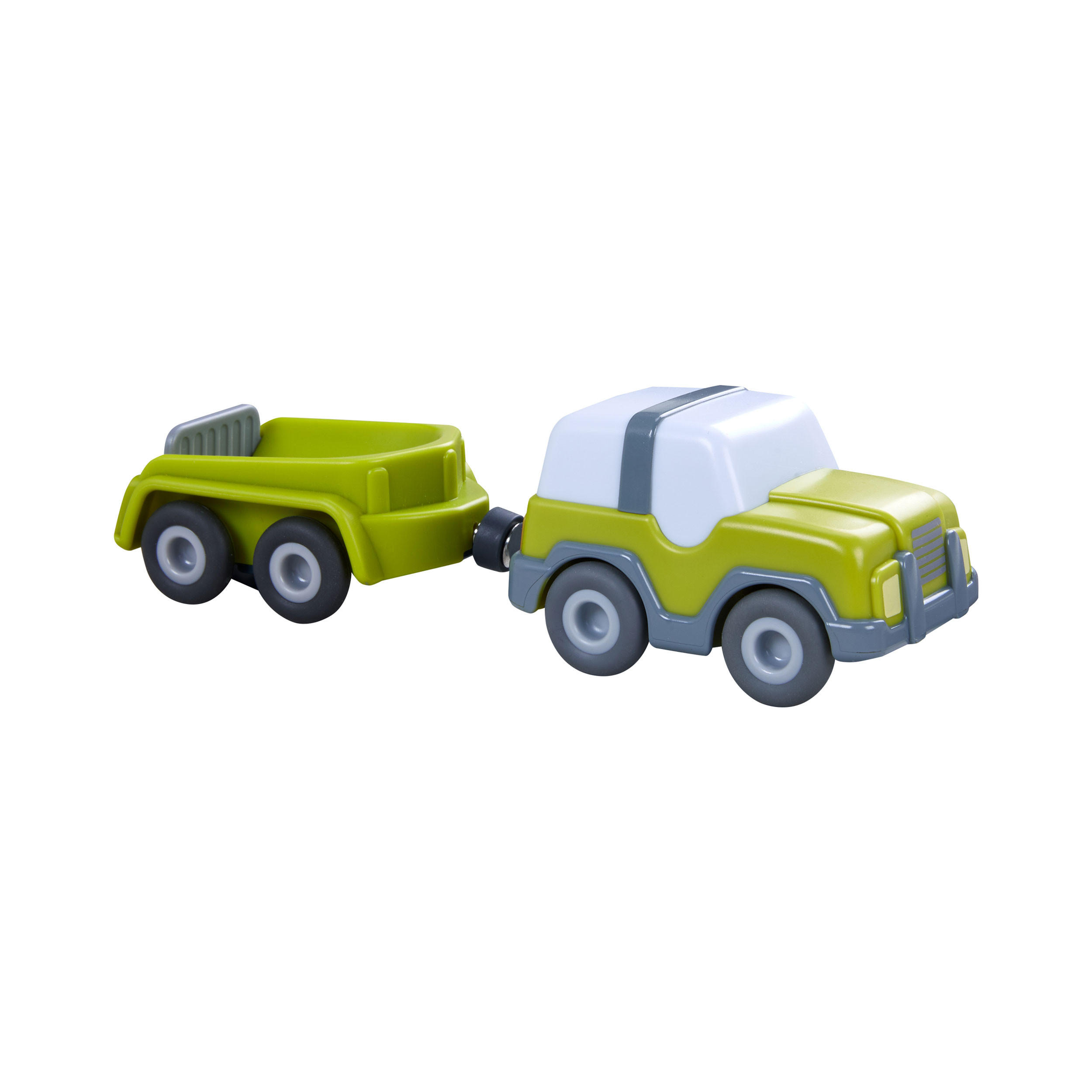 SPIELZEUGAUTO Kullerbü - Geländwagen mit Anhänger, ab 2 Jahren - Multicolor, Kunststoff (12/21cm) - Haba