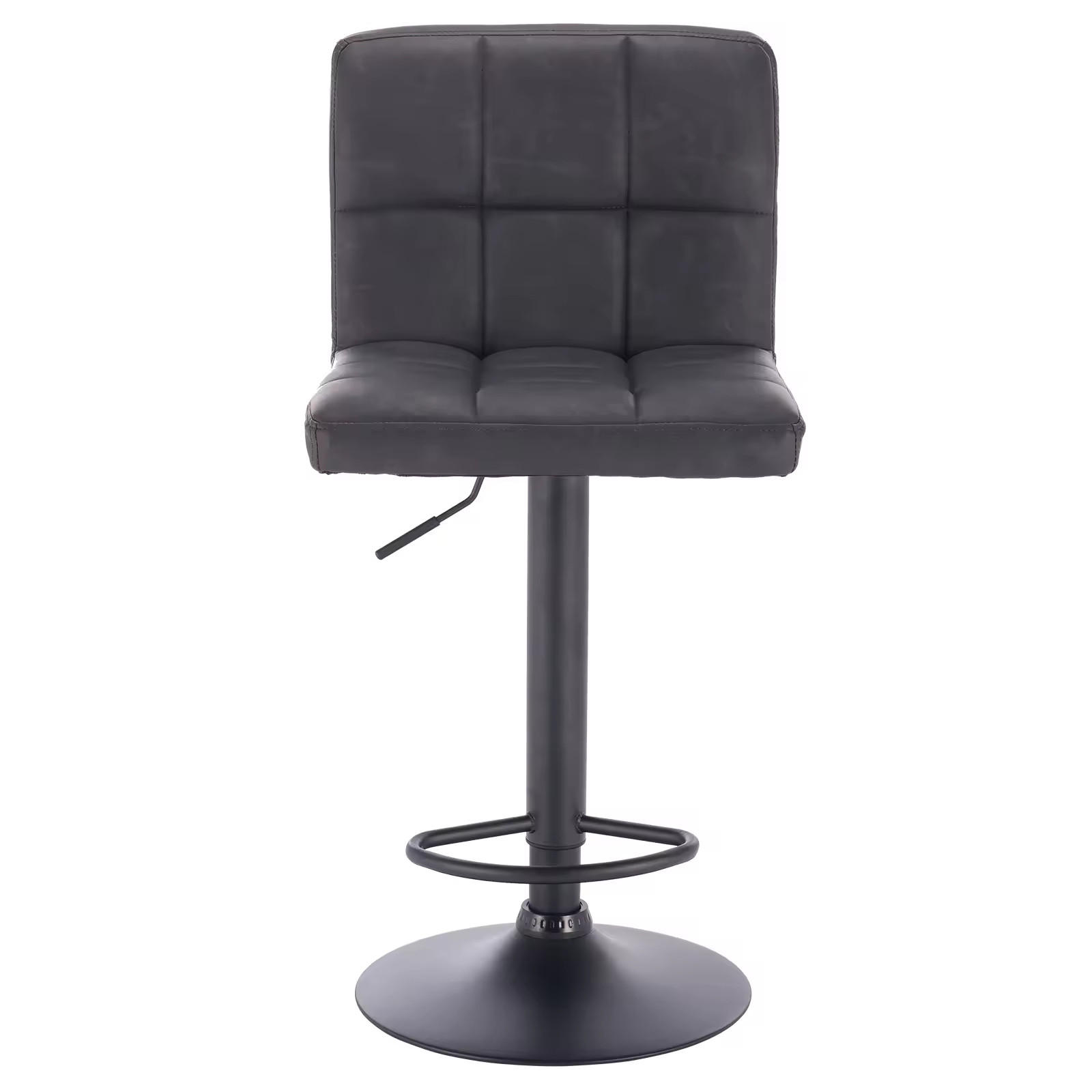BARHOCKER DE-36104 Höhenverstellbar mit Kunstlederbezug Anthrazit - Anthrazit, Metall (44/114/38cm) - ComfortXL
