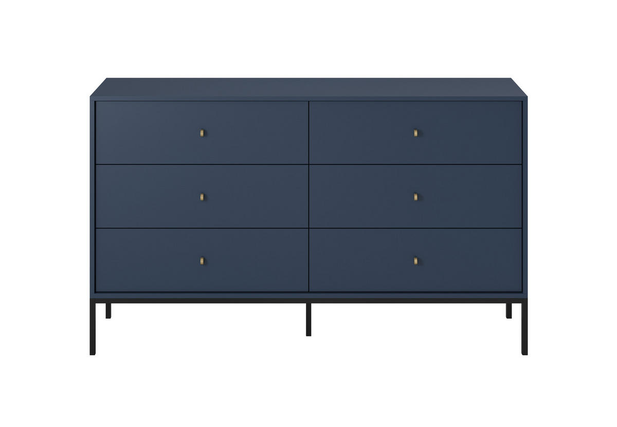 KOMMODE, marineblau, 154 x 83 x 39 cm - Blau, Holzwerkstoff (154/83/39cm) - 3XE LIVING