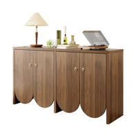 KOMMODE aus MDF 147x40x80cm in Walnussoptik mit 4 Türen - Walnussfarben, Holzwerkstoff (147/80/40cm) - Modfu
