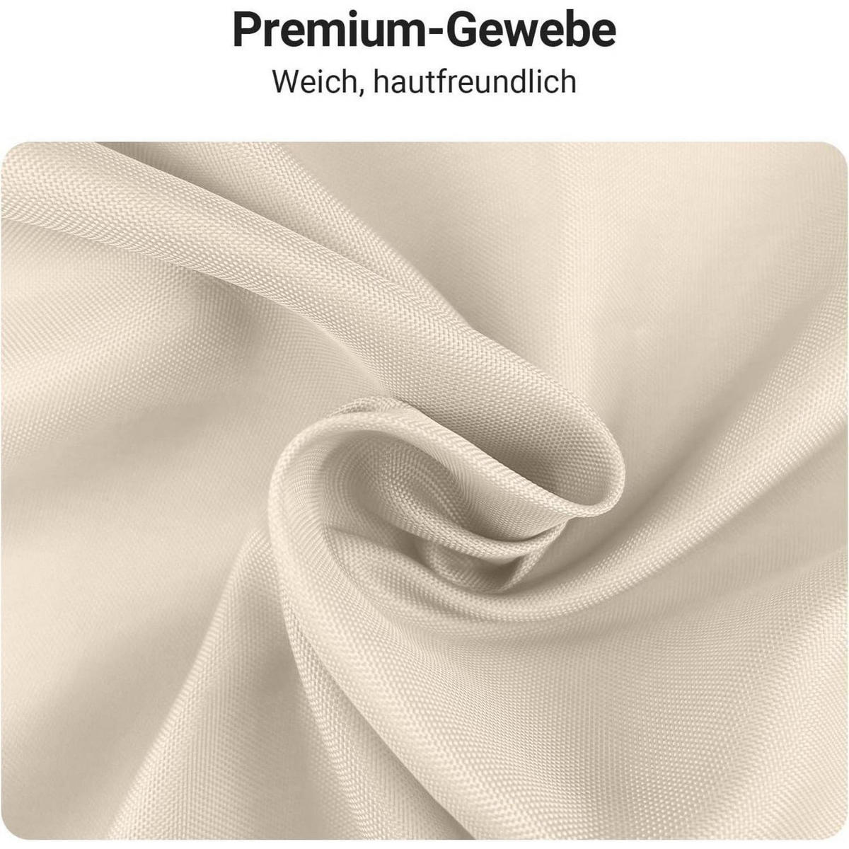 DUSCHVORHANG Beige 180 x 230 cm mit beschwertem Saum - Beige, Textil (180/230cm)