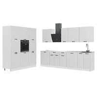 KUCHYNKA Fame-Line, Biely vidiecky dom/biely, 460 cm, AP Marble - biela, kompozitné drevo (460/206.8/60cm) - Vicco