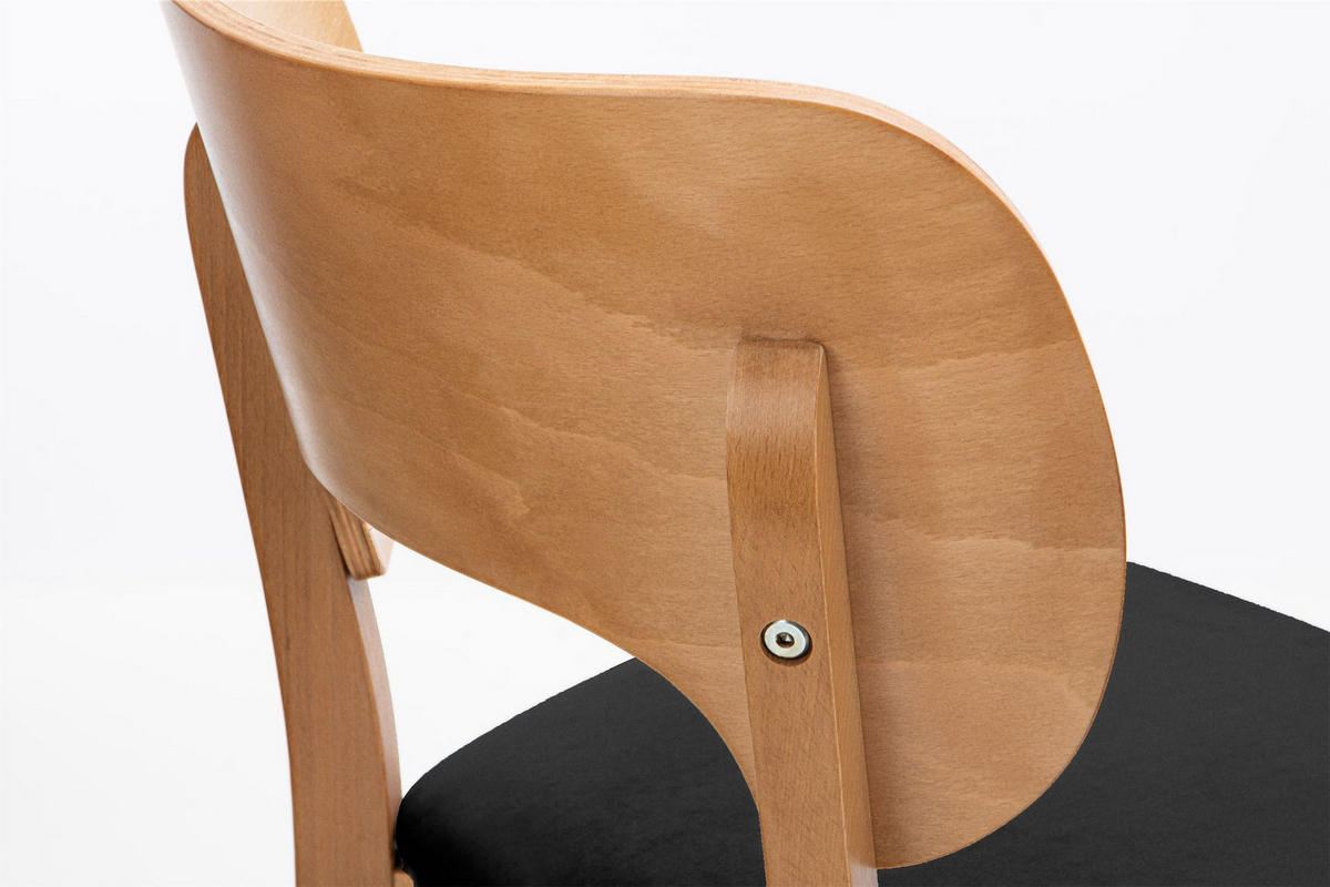 ESSZIMMERSTÜHLE LYCO (2er-Set), schwarz / Eiche hell - Eichefarben/Schwarz, Holz/Buchenholz (47/81/45cm) - KONSIMO®