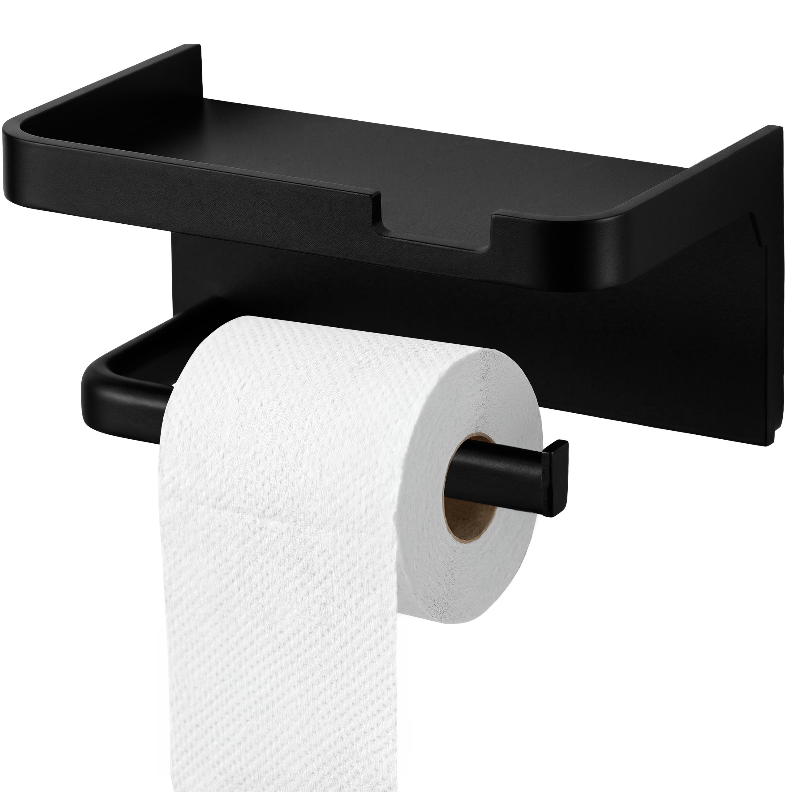 TOILETTENPAPIERHALTER, Schwarz - Schwarz, Metall (5/8/10cm) - KRUMAD
