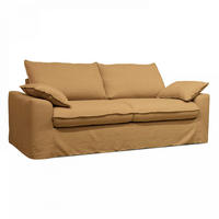 3-SITZER-SOFA, Stoff, Gelb - Gelb, Textil (97/88/205cm) - Oviala