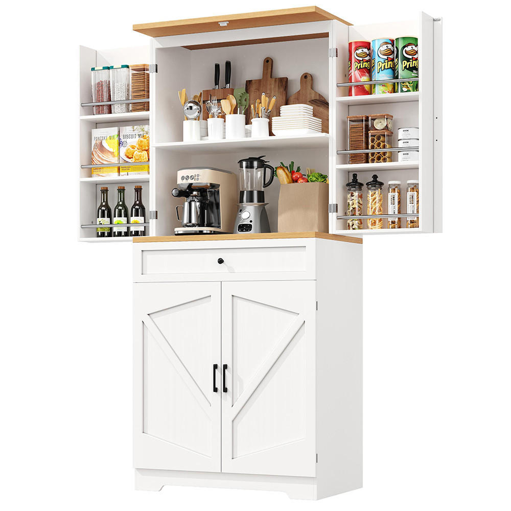HIGHBOARD 12 Fach Weiß 80/40/180 cm - Weiß, Holz (80/180/40cm) - Zephmum