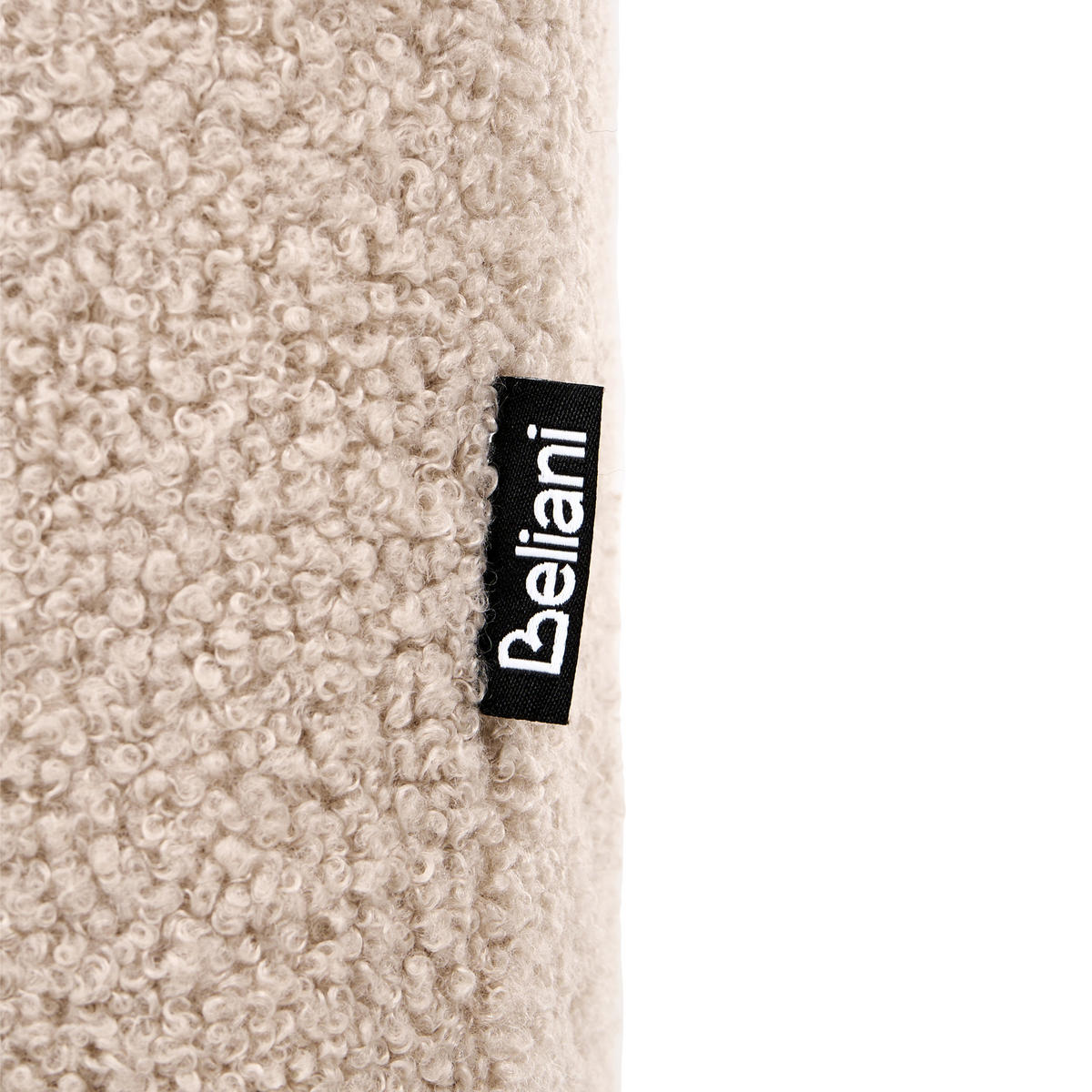 SESSEL Bouclé Beige Ettrum - Beige/Braun, Holz/Textil (87/87/84cm) - Beliani