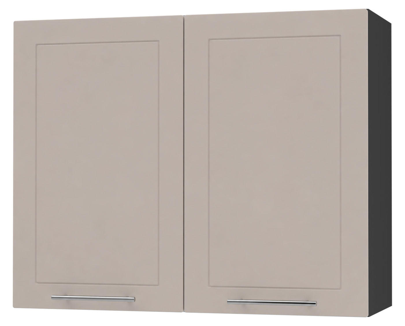 KÜCHENHÄNGESCHRANK Kvantum W3/90 Schwarz / Kaschmir Matt 90 / 32,5 / 72cm - Kaschmir/Schwarz, Holz/Holzwerkstoff (90/72/32.5cm) - Feldmann-Wohnen