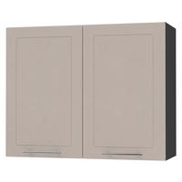KÜCHENHÄNGESCHRANK Kvantum W3/90 Schwarz / Kaschmir Matt 90 / 32,5 / 72cm - Kaschmir/Schwarz, Holz/Holzwerkstoff (90/72/32.5cm) - Feldmann-Wohnen