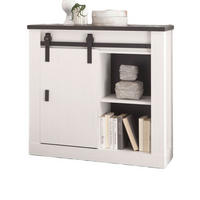 AKTENSCHRANK weiß Pinie, anthrazit Landhaus, Büro Kommode 93 x 91 cm - Anthrazit/Weiß, Holzwerkstoff/Metall (165/76/60cm) - Furn.Design