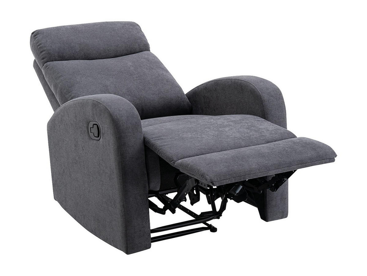 RELAXSESSEL - 1 Person - stoff - grau Evelyn - Grau, Textil (75/100/95cm) - Vente-Unique