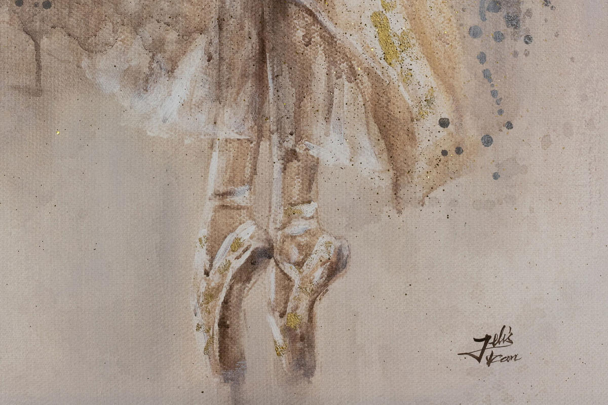 ACRYLBILD HANDGEMALT 60/90 cm - Beige, Holz/Textil (1.58/90cm) - KUNSTLOFT
