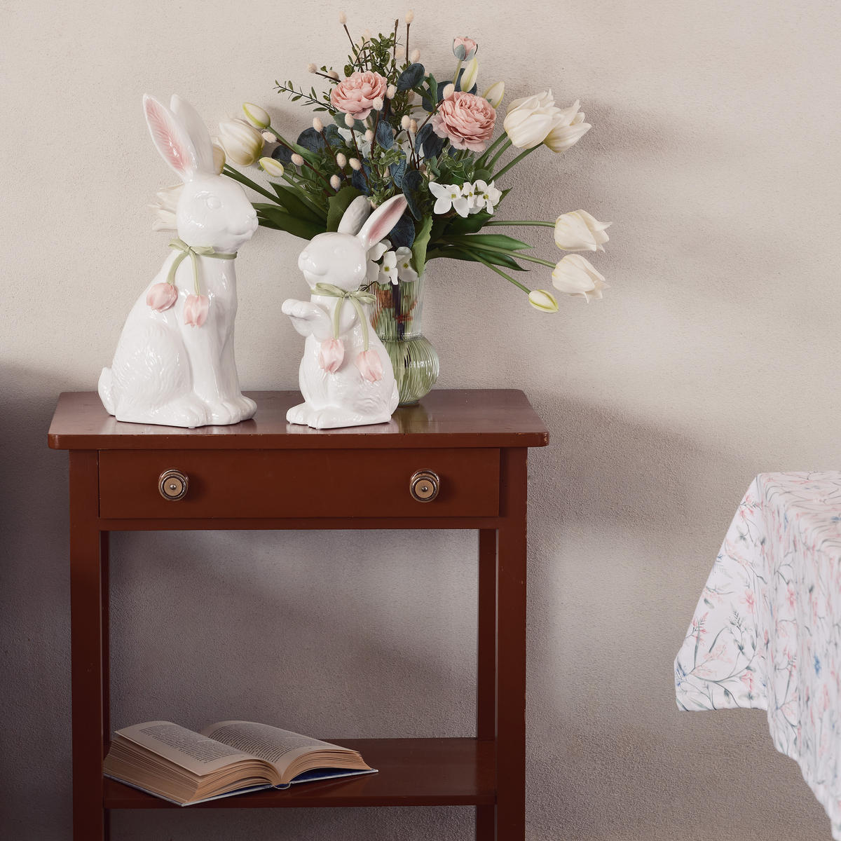 DEKOFIGUR Bunniti - Weiß, Keramik (13/30/17cm) - home&you