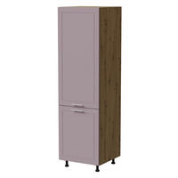 VORRATSSCHRANK Bari D14/DP/60/207 Eiche Artisan / RAL 4009 pastellviolett 60 / 59 / 207cm - Violett/Eiche Artisan, Holz/Holzwerkstoff (60/207/59cm) - Feldmann-Wohnen