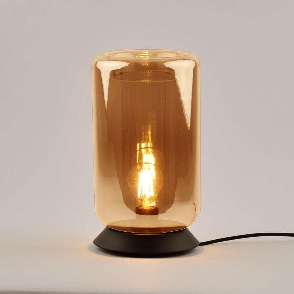 TISCHLAMPE Cruet Amber Up (Hoch) - Orange, Glas (17/17/30cm) - s.luce
