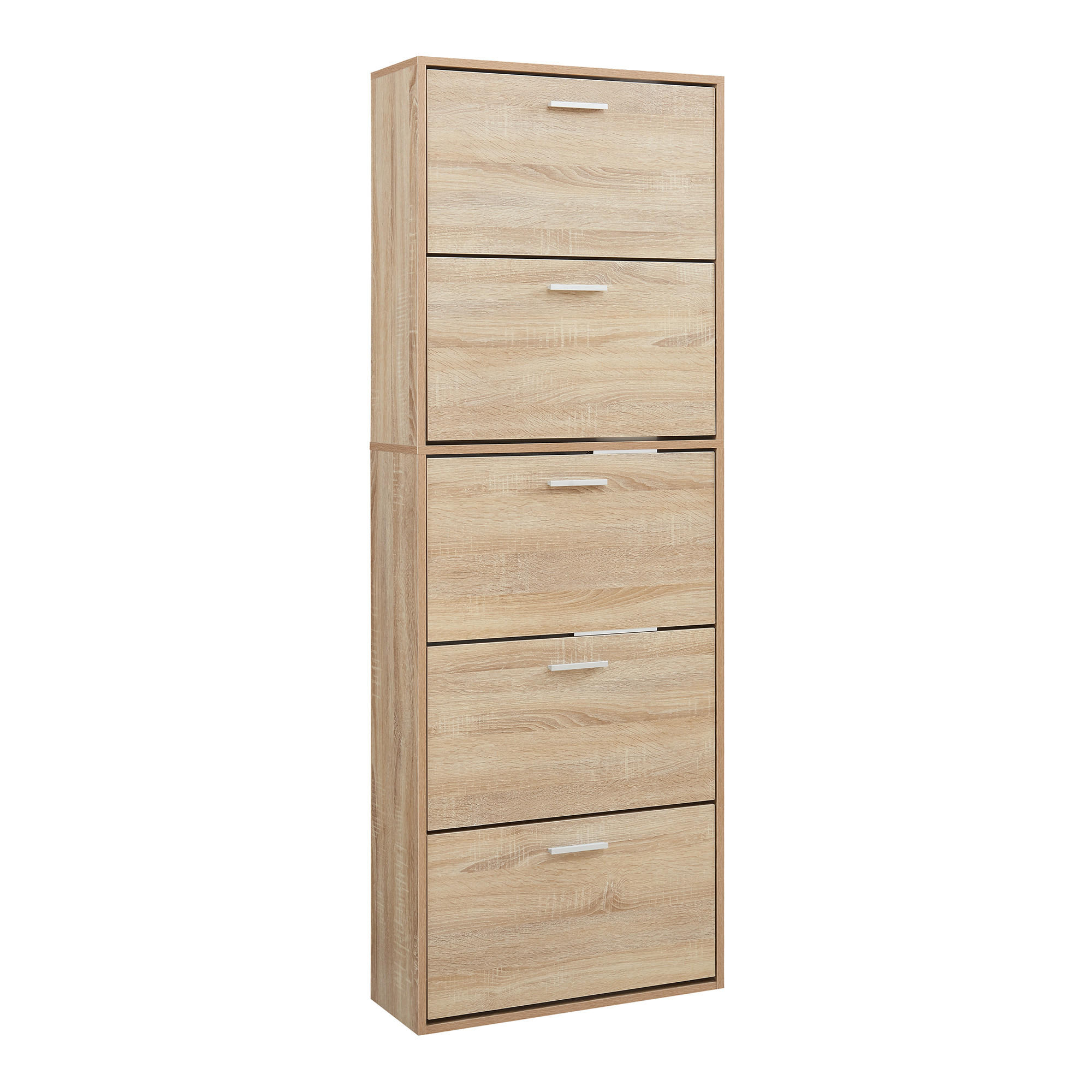 SCHUHSCHRANK Sykkylven - Sonoma Eiche, Holzwerkstoff (60/169/24cm) - [en.casa]