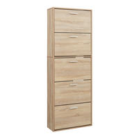 SCHUHSCHRANK Sykkylven - Sonoma Eiche, Holzwerkstoff (60/169/24cm) - [en.casa]