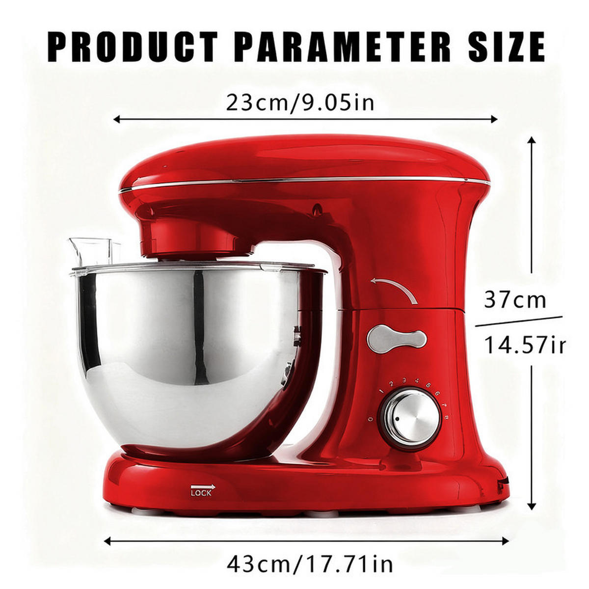 KÜCHENMASCHINE Cottbus Ⅲ 45/23/37 cm - Rot, Metall (23/73/45cm) - Nettlife