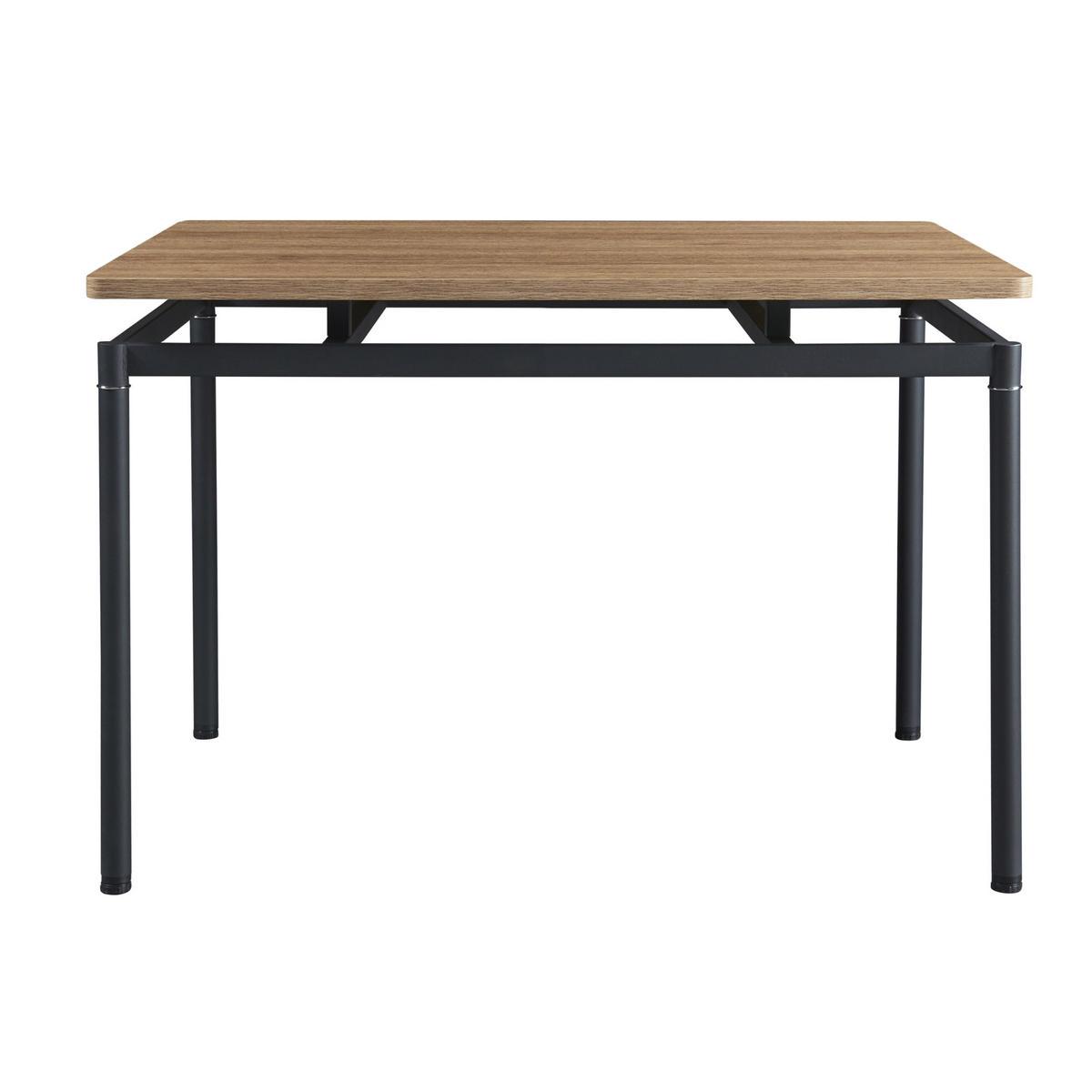 ESSTISCH Hemnes - Eichefarben/Schwarz, Holzwerkstoff/Metall (70/120/75cm) - [en.casa]