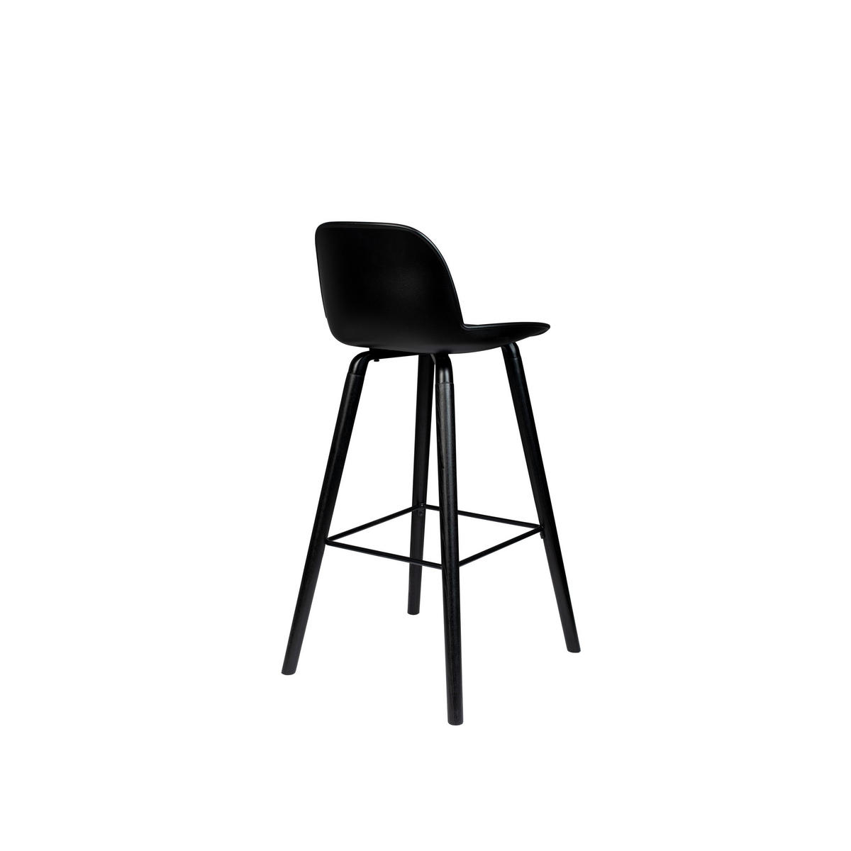 BARHOCKER Albert Kuip Rückenlehne 75 cm Schwarz - 2 er Set - Schwarz, Kunststoff (47/98.5/47.5cm) - Zuiver