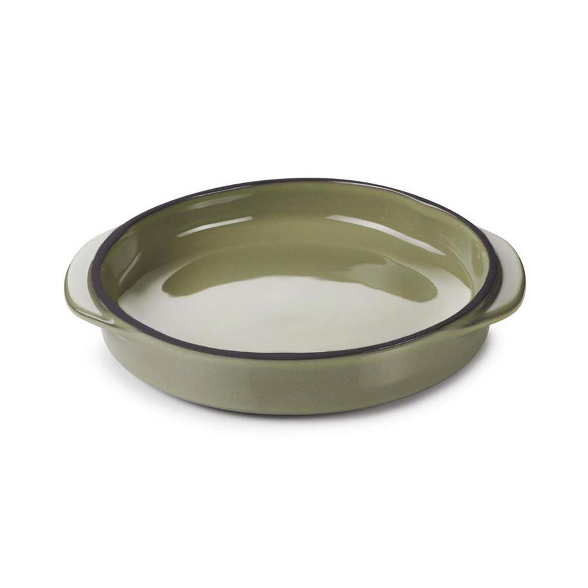 SCHÄLCHEN CARACTERE mit Griffen 14 cm Kardamom - Dunkelgrün, Keramik (14cm) - Revol Porcelaine France