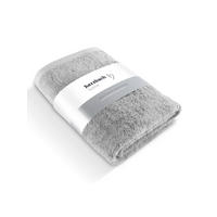 SAUNATUCH Pura Silbergrau - Hellgrau, Textil (80/200cm) - Herzbach Home