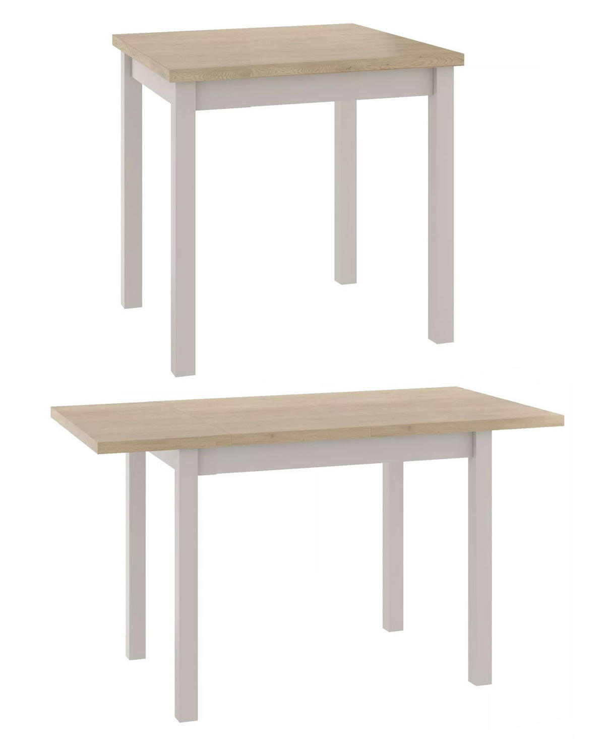 ESSTISCH Adam Eiche Sonoma / Kaschmir 90-125 / 65 / 75cm - Beige/Sonoma Eiche, Holz/Holzwerkstoff (65/125/75cm) - Feldmann-Wohnen