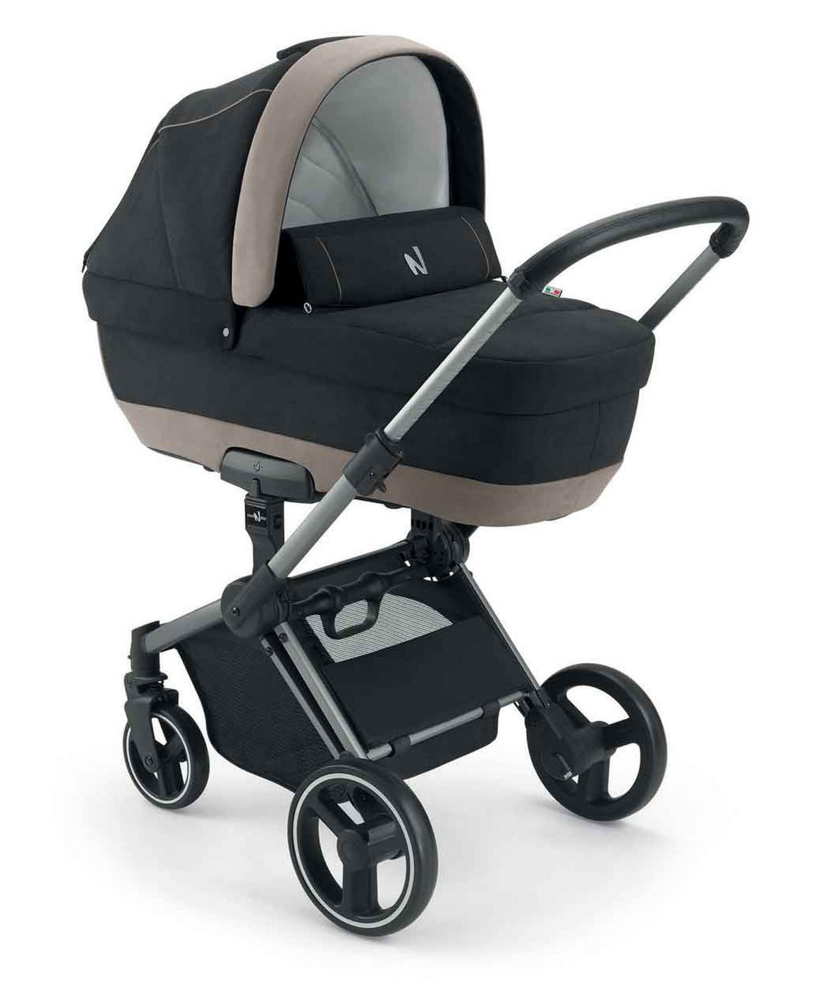 KOMBI-KINDERWAGEN 3-in-1 Slick inkl. Babyschale, Fussack & Wickeltasche - Schwarz, Kunststoff (60/100/123cm) - Cam il Mondo del Bambino S.p.A.