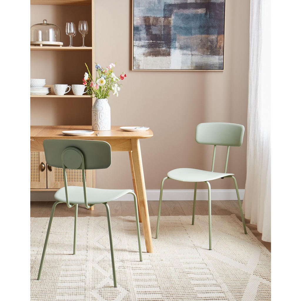 Thumbnail - Beliani Esszimmerstuhl, Hellgrün, Kunststoff, 45x79x49 cm, Esszimmer, Stühle, Esszimmerstühle, Vierfußstühle