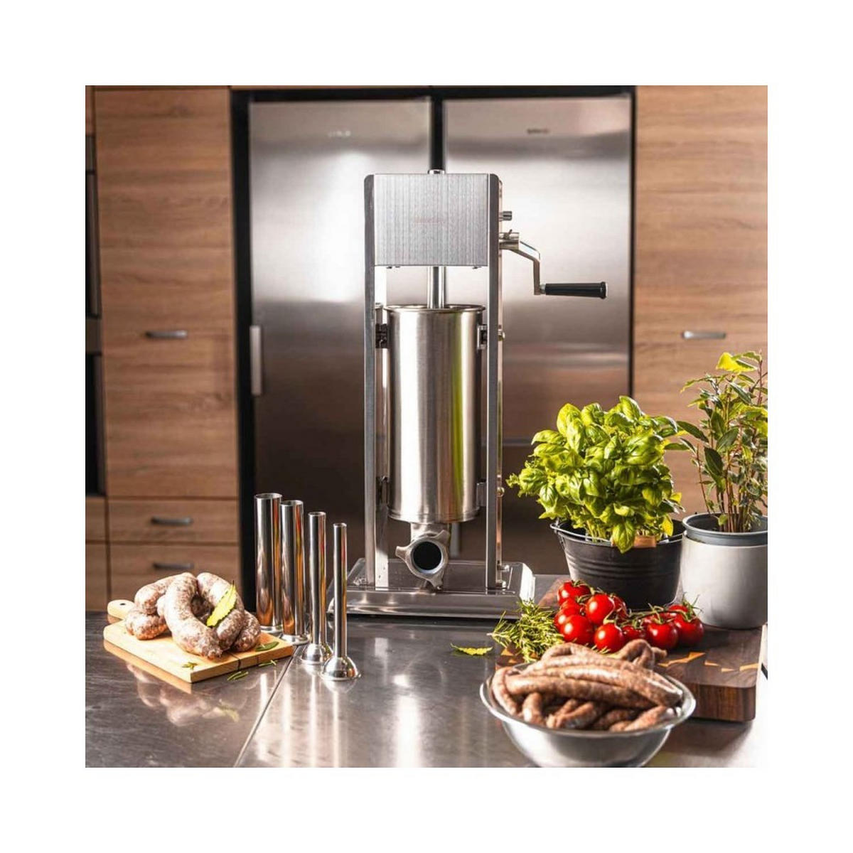 WURSTFÜLLER Silber 37/30/64,9 cm 62910 - Silberfarben, Metall (30/64.9/37cm) - Klausberg 