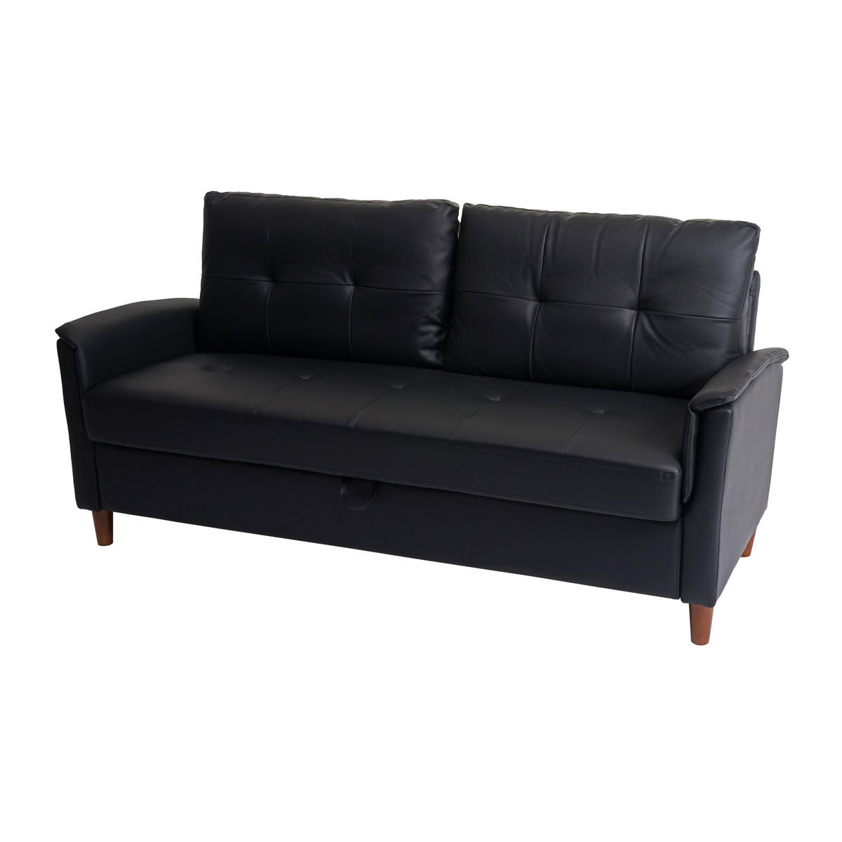 3-SITZER-SOFA Schwarz - Schwarz, Textil (178/87/78cm) - MCW