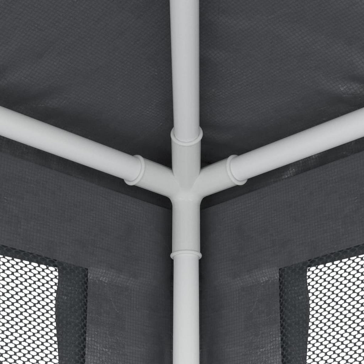 PARTYZELT Mit 4 Mesh-Seitenwänden Anthrazit 2/2 M Hdpe - Anthrazit, Kunststoff (200/240/200cm) - vidaXL
