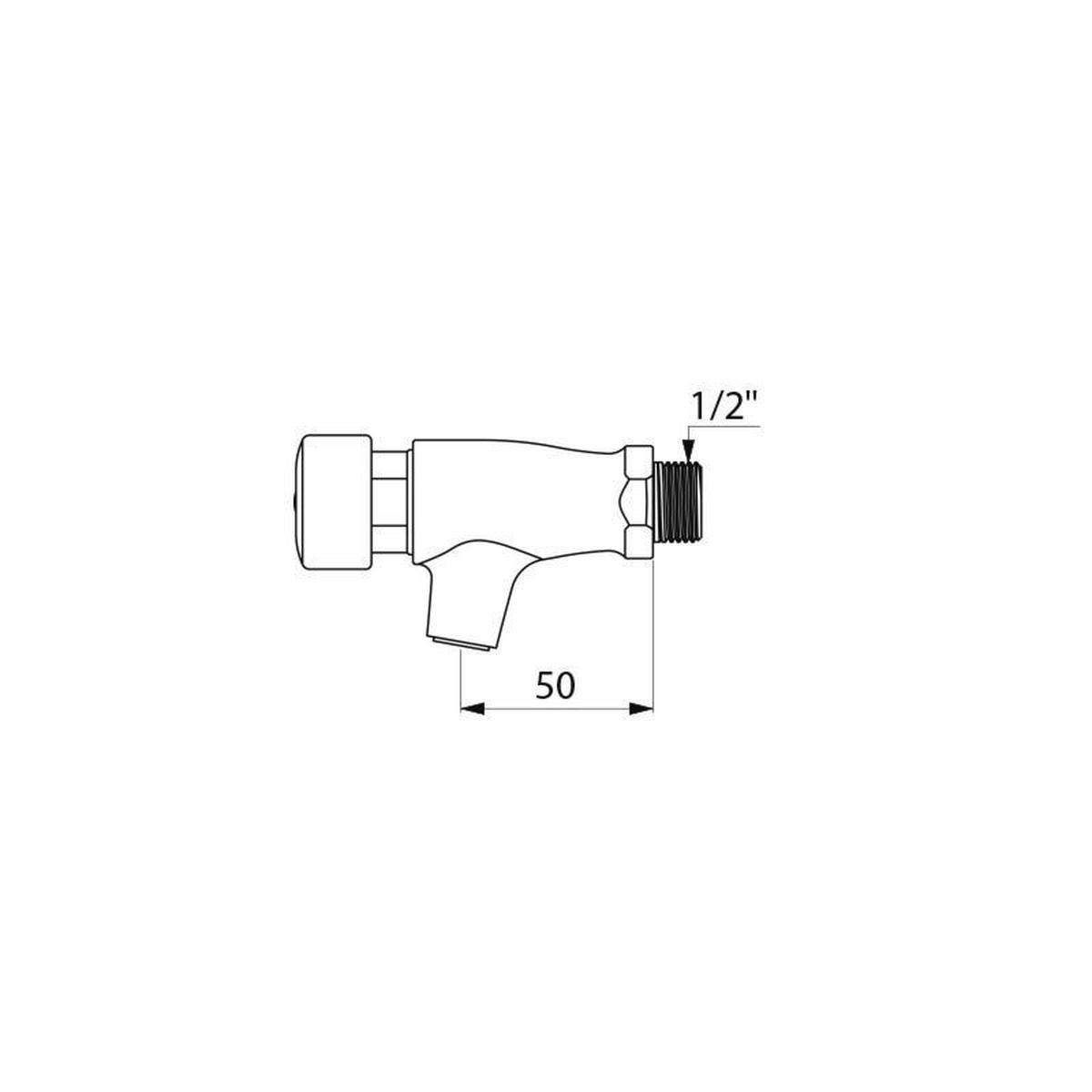 TEMPOSTOP AB Wand-Selbstschlussventil G1/2B 7 Sek. - Chromfarben, Metall (6.8/4.3/11.1cm) - Delabie