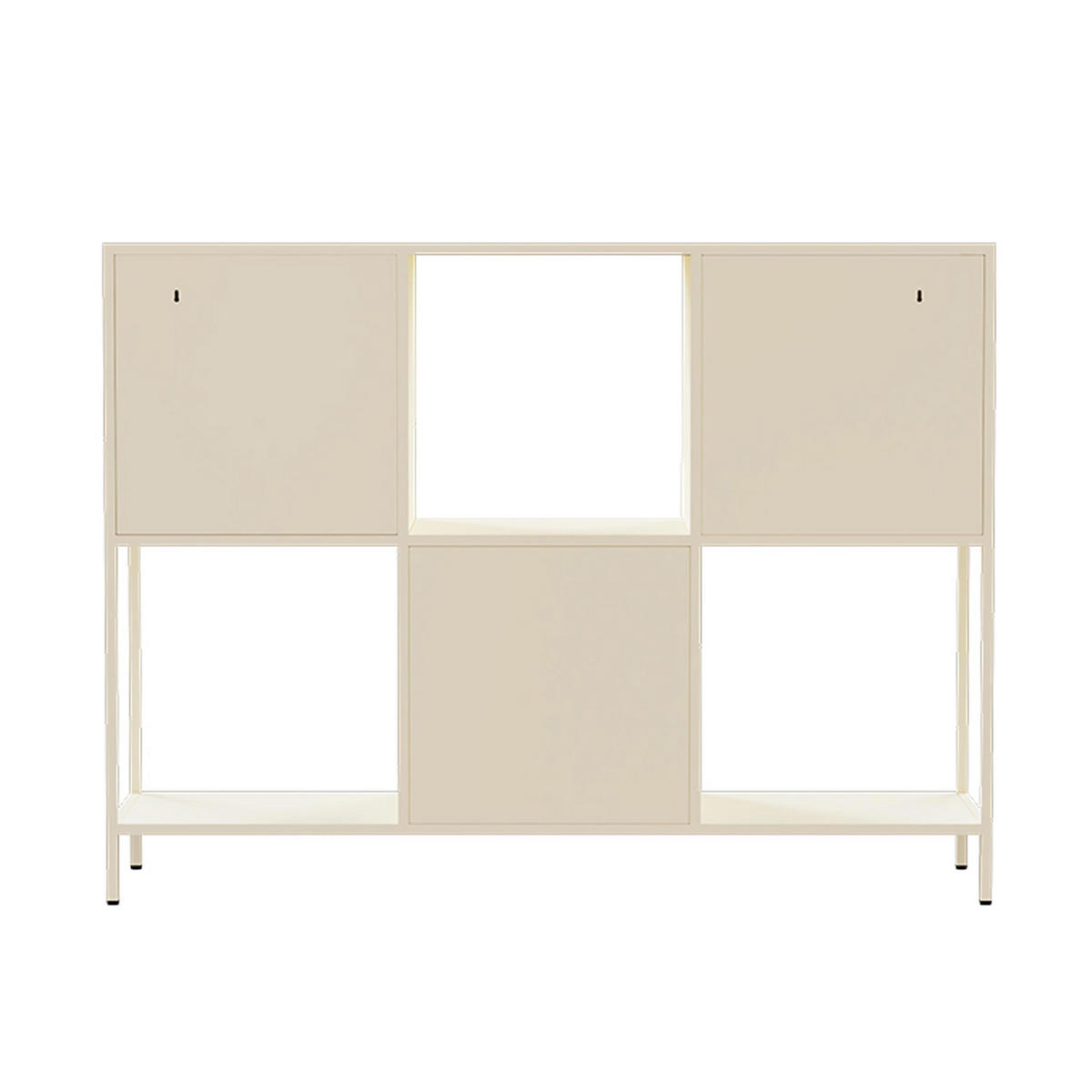 SIDEBOARD, Ekru - Weiß, Metall (35/90/120cm) - Oviala