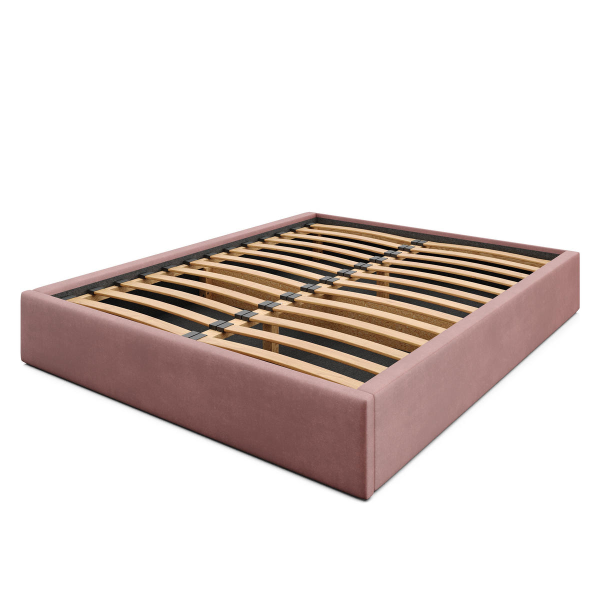 POLSTERBETT 160x200cm Bett mit Stauraum Lattenrost Altrosa - Altrosa, Holz/Holzwerkstoff (160/200cm) - Muralo