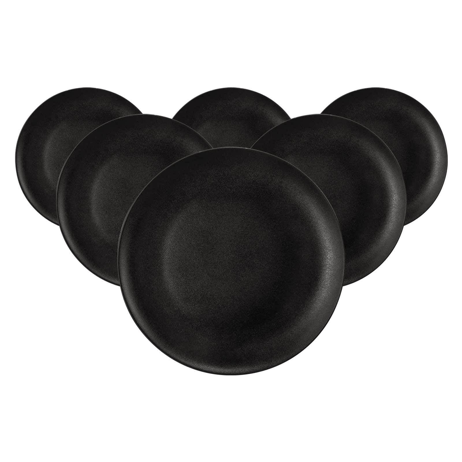 FRÜHSTÜCKSTELLER Liberty Velvet Black schwarz ø 22,7 cm 6er Set - Schwarz, Keramik (22.7cm) - Seltmann Weiden
