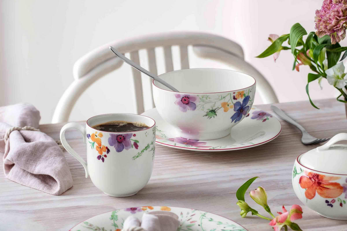 FRÜHSTÜCKS-SET Mariefleur Basic bunt - Multicolor, Keramik (1/1/1cm) - Villeroy & Boch
