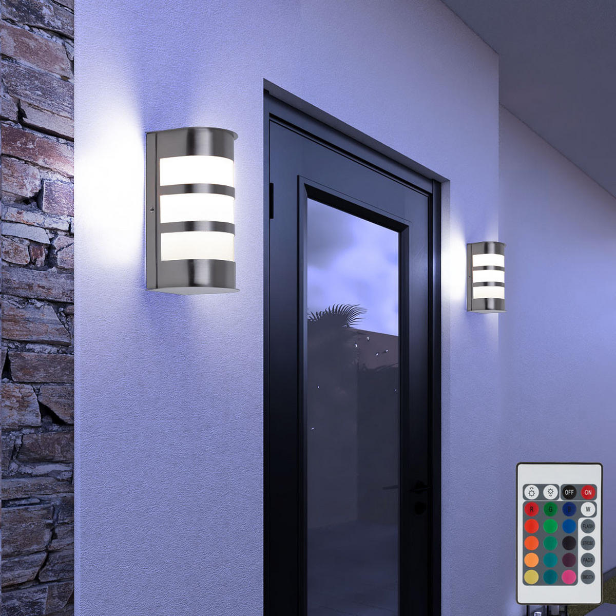 LED AUSSENWANDLEUCHTE VARBERG Silber - Silberfarben, Metall (13/23/12cm)