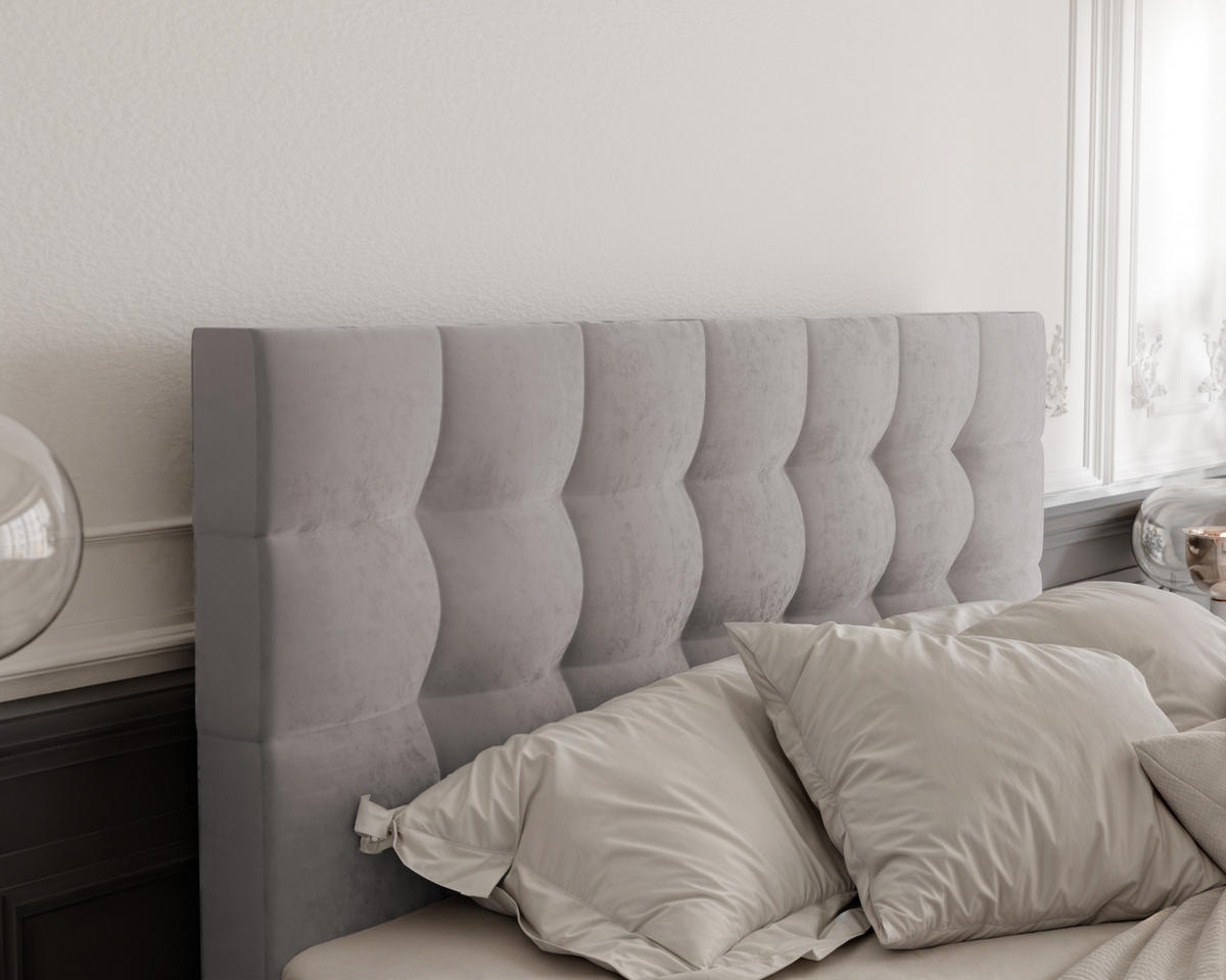 BOXBETT GRAND 120/200 cm, in Grau, mit Matratze und Topper - Grau, Holzwerkstoff/Textil (120/200cm) - Idohome